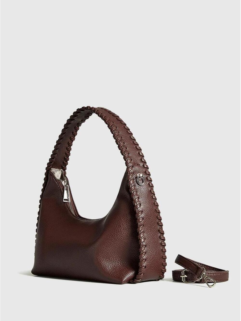 REMI/REID Anthropologie NWT Brown Vegan Leather Shoulder Crossbody bag